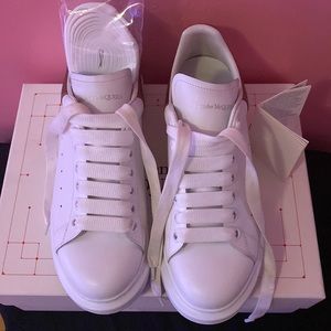 Alexander McQueen 39 1/2 White/Rose Gold